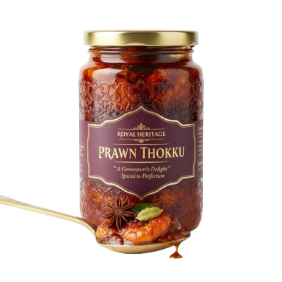 Modern Elegance Prawn Thokku with Clean Lines