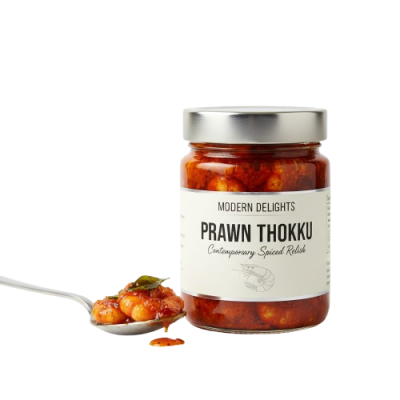 Royal Prawn Thokku with Intricate Patterns